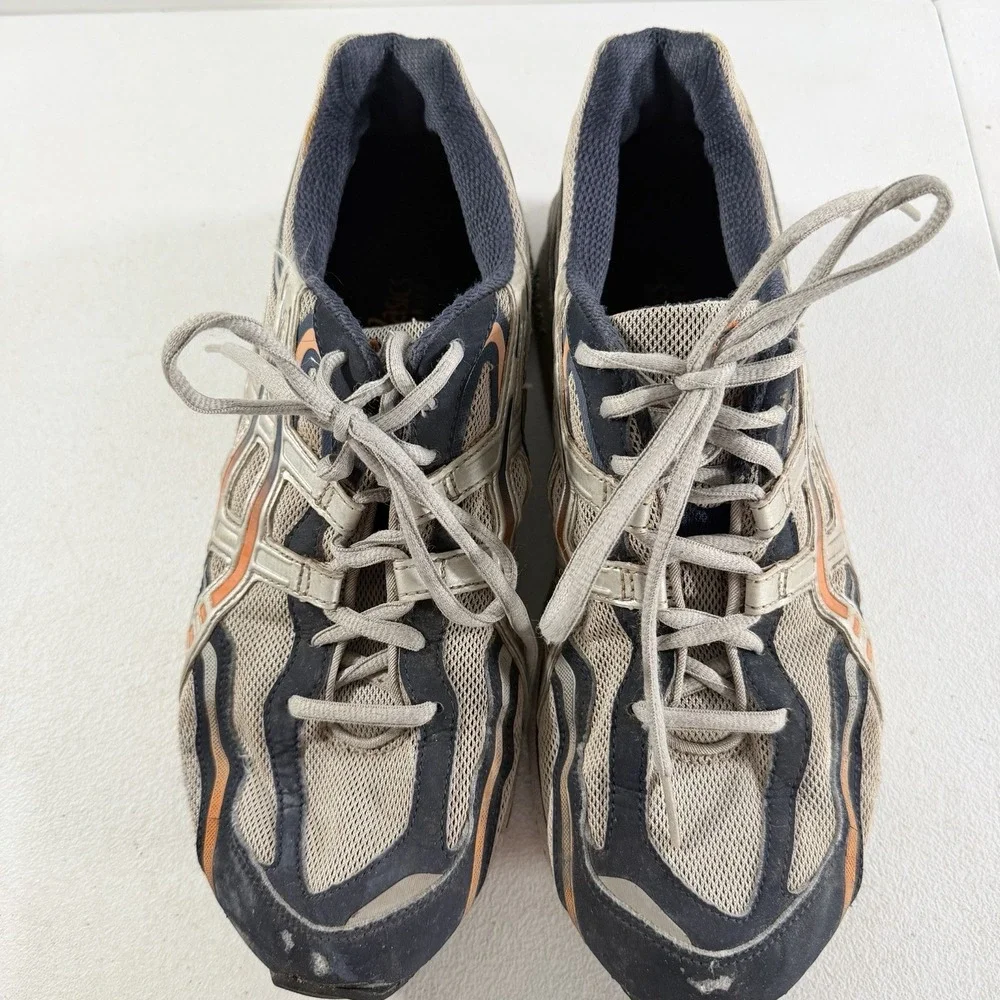 Vintage ASICS Gel-Creed 2002 Men's Blue Orange Silver Running Shoes Size 11 READ